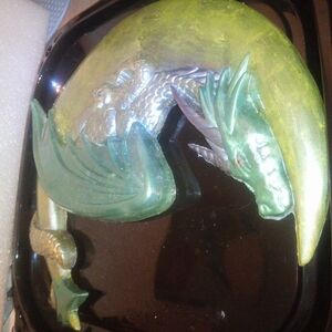 Green and Gold Dragon Wall Art